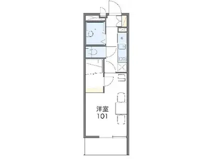 レオパレス美園(1K/1階)の間取り写真