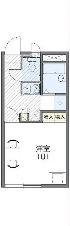 レオパレスクレール稲田堤 1階階 間取り