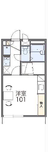 レオパレス渚(1K/1階)の間取り写真