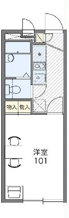 レオパレスエキノックスB 2階階 間取り