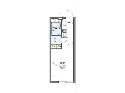 レオパレスすずらん(1K/1階)の間取り写真