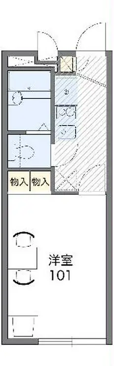 レオパレスエムズ千代田 2階階 間取り