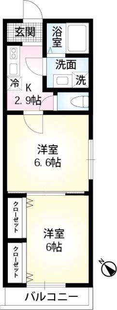 メゾン ラ テール(2K/3階)の間取り写真