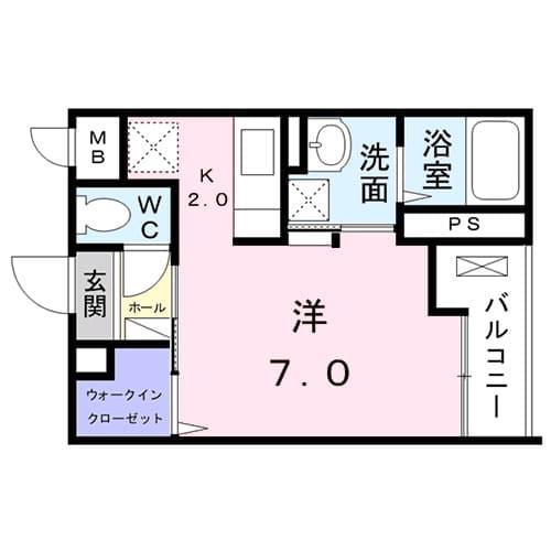 フェリーチェ町田(ワンルーム/1階)の間取り写真