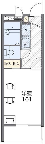 レオパレス向ヶ丘(1K/3階)の間取り写真