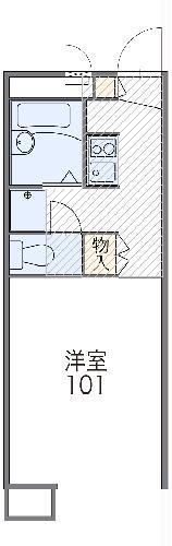 レオパレスイサヤマ(1K/2階)の間取り写真
