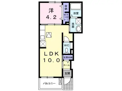 ラフレシールⅠ(1LDK/1階)の間取り写真