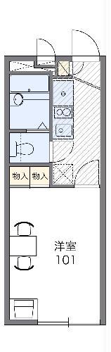 レオパレス伊屋ノ免(1K/1階)の間取り写真