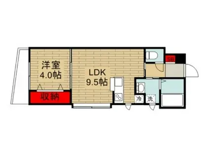 コンフォートヴィラ吉祥寺(1LDK/1階)の間取り写真