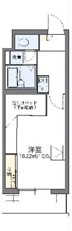 レオパレスパルコートD 4階階 間取り
