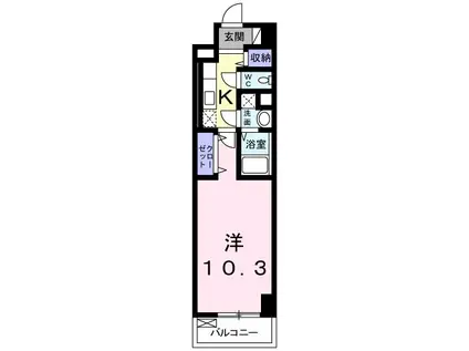レジデンシア ペルフェイタ(1K/3階)の間取り写真
