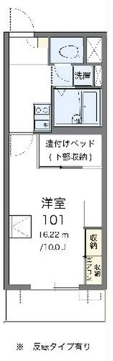 レオパレスパルコートE 3階階 間取り