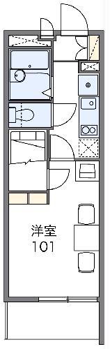 レオパレスフロントコート(1K/2階)の間取り写真