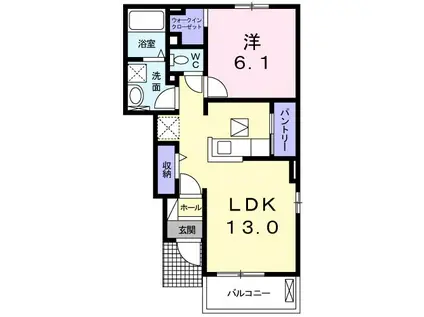 ヴェガユウキ2(1LDK/1階)の間取り写真