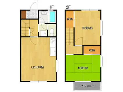 ガーデニア弐番館(2LDK)の間取り写真