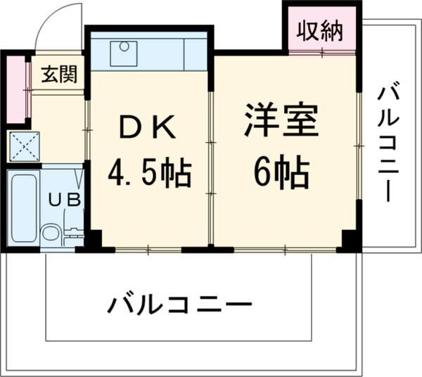 VERDINO(1DK/3階)の間取り写真