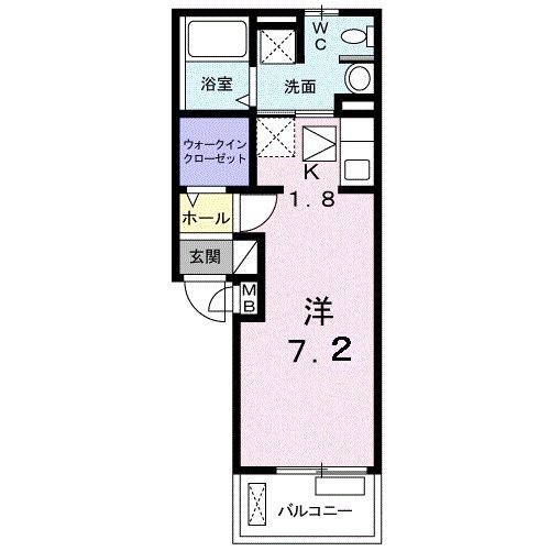 エクセレント グローブ Ⅱ(ワンルーム/1階)の間取り写真