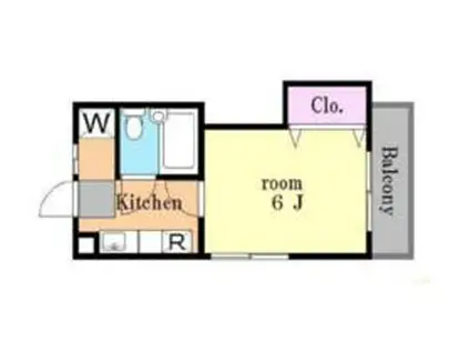 サンハイツクリヤマ(1K/2階)の間取り写真