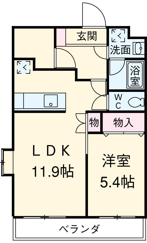 PREMIST GOTO(1LDK/3階)の間取り写真