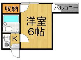 フラッツ初石(1K/2階)の間取り写真