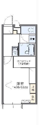レオパレスマリオ 3(1K/2階)の間取り写真
