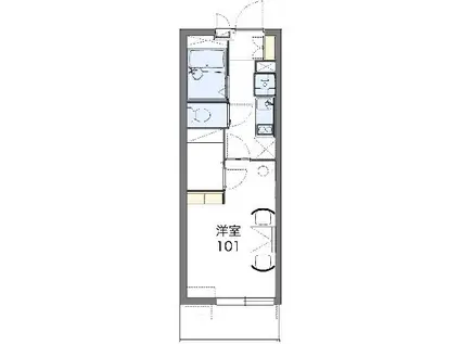 レオパレスNEEDS(1K/2階)の間取り写真