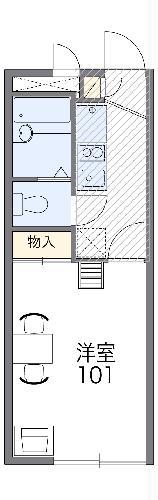 レオパレスFUJI(1K/1階)の間取り写真