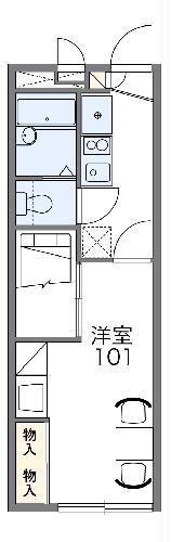 レオパレスフレイグラント(1K/2階)の間取り写真