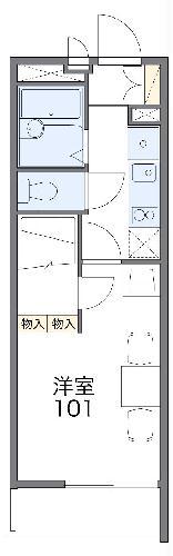 レオパレス大林Ⅰ(1K/2階)の間取り写真