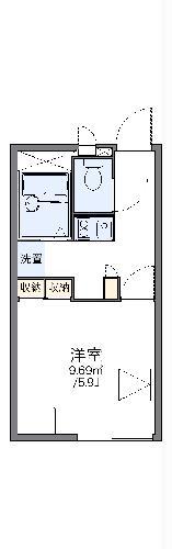 レオパレス水戸(1K/1階)の間取り写真