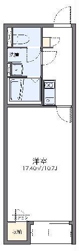 レオネクストCHRISTAR(1K/2階)の間取り写真