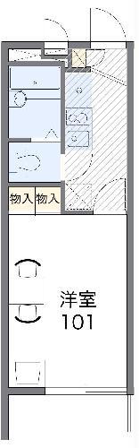 レオパレス竹山弐番館(1K/1階)の間取り写真