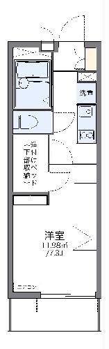 レオパレス中今泉(1K/1階)の間取り写真