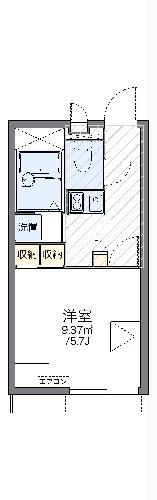 レオパレスイースト(1K/1階)の間取り写真