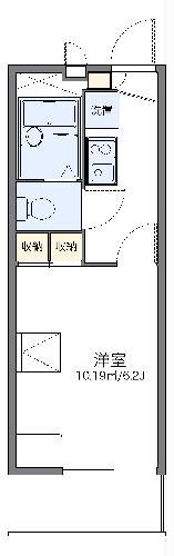 レオパレスサンハマチ(1K/3階)の間取り写真