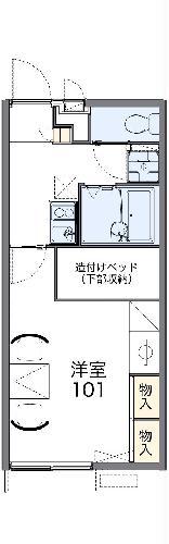 レオパレス浜野(1K/1階)の間取り写真