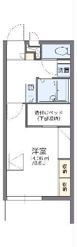 レオパレスわかば(1K/2階)の間取り写真