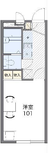 レオパレスアルシオネ(1K/3階)の間取り写真