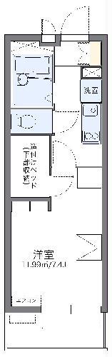 レオパレス竹松(1K/2階)の間取り写真
