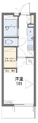レオパレス竹松(1K/2階)の間取り写真