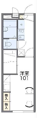 レオパレスシャンブル参番館(1K/1階)の間取り写真