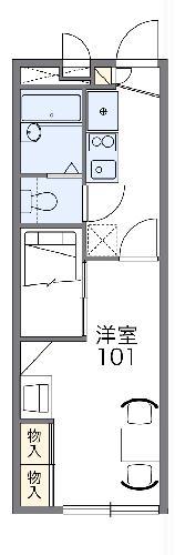 レオパレス浄水(1K/1階)の間取り写真