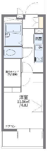 レオパレスまつばら(1K/3階)の間取り写真