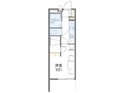 レオパレスフェリキタス花園(1K/3階)の間取り写真