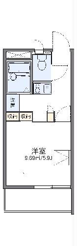 レオパレスカサベルテ(1K/2階)の間取り写真