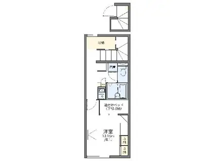 レオパレスファイナルイーリス(1K/2階)の間取り写真