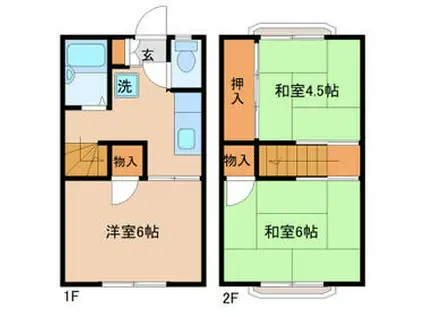 コーポクエールⅡ(3K/1階)の間取り写真