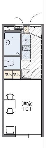 レオパレスクレセント本郷Ⅲ(1K/2階)の間取り写真