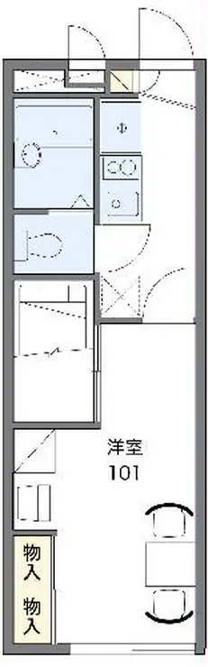 レオパレスフリーダム 1階階 間取り