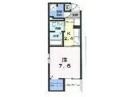 TMガーデン2(1K/4階)の間取り写真